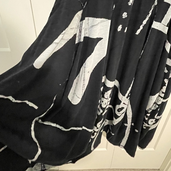 LAST CALL: RUNDHOLZ Black 2022 Graphic Lantern Dress Cotton Pockets NWT Sz M - Picture 6 of 11